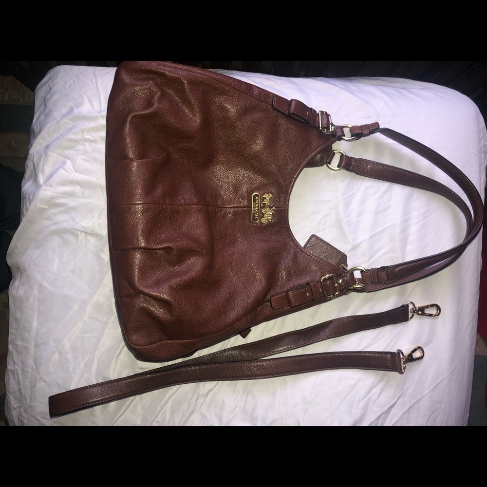 Coach Madison leather Maggie shoulder bag purse